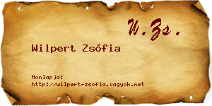Wilpert Zsófia névjegykártya