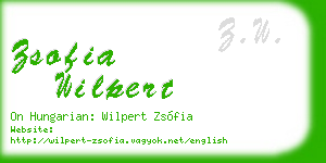zsofia wilpert business card